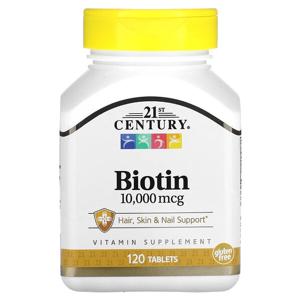 [740985277577] 21ST CENTURY, BIOTIN, 10,000 MCG, 120 TABLETS