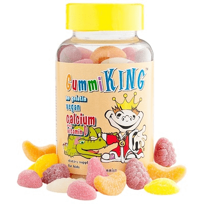[835776000523] GUMMIKING CALCIUM+VITAMIN D POUR ENFANTS, 60 Gummies