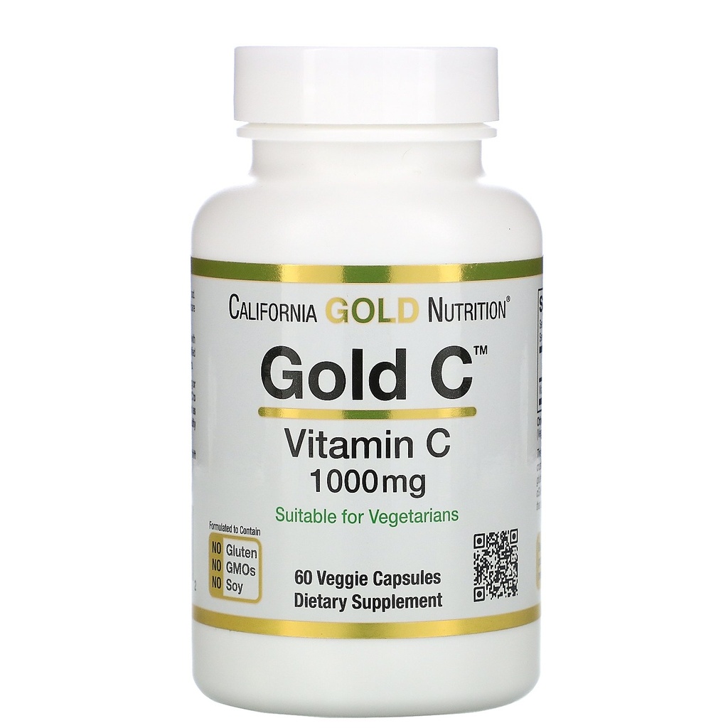[898220009312] CALIFORNIA GOLD NUTRITION, GOLD C, VITAMINE C DE QUALITÉ USP, 1000 MG, 60 CAPSULES VÉGÉTARIENNES