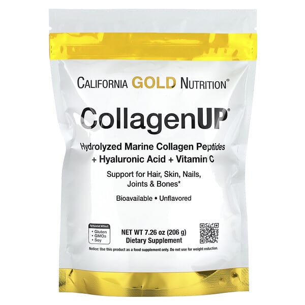 [898220010332] CALIFORNIA GOLD NUTRITION COLLAGENUP COLLAGENE MARIN HYDROLYSE + ACIDE HYALURONIQUE+ VITAMINE C