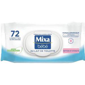 [3058325067427] MIXA BEBE LINGETTES AU LAIT DE TOILETTE ULTRA-DOUCES 72 U