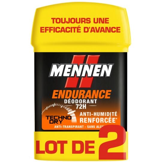 [3058325539801] MENNEN DÉODORANT ENDURANCE 72H STICK LARGE - PACK - 50 ML X 2