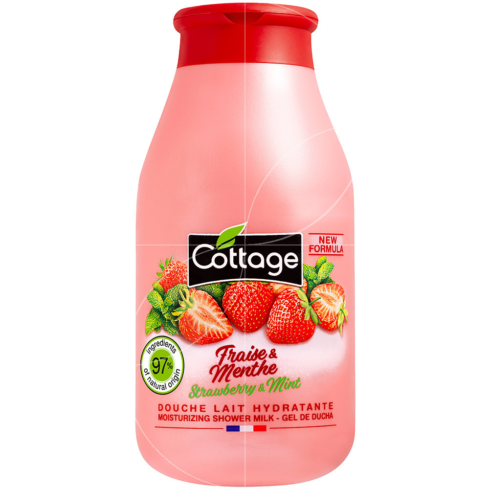 [3141389959750] DOUCHE LAIT HYDRATANTE FRAISE &amp; MENTHE COTTAGE 250 ML