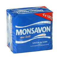 [3181730272565] MONSAVON SAVON PIERRE AU LAIT 4X100G