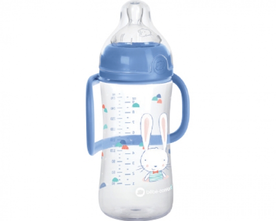 [3220660298112] BEBE CONFORT BIBERON PP EMOTION AVEC POIGNET 270ML 6-24 BLEU