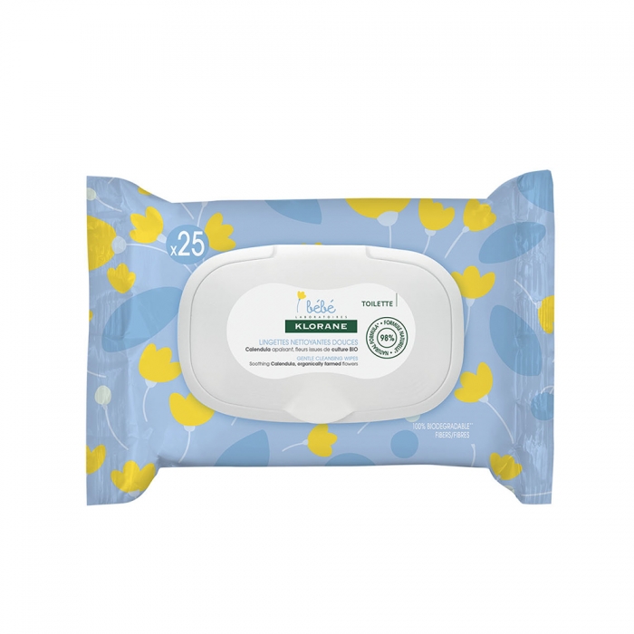 [3282770114072] KLORANE BEBE LINGETTES NETTOYANTES DOUCES 25U