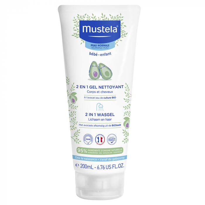 [3504105028183] MUSTELA 2 EN 1 BEBE GEL NETTOYANT 200ML