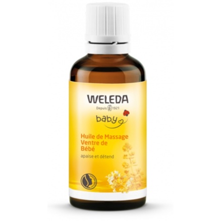 [3596204519990] WELEDA HUILE DE MASSAGE VENTRE ET BÉBÉ 50ML