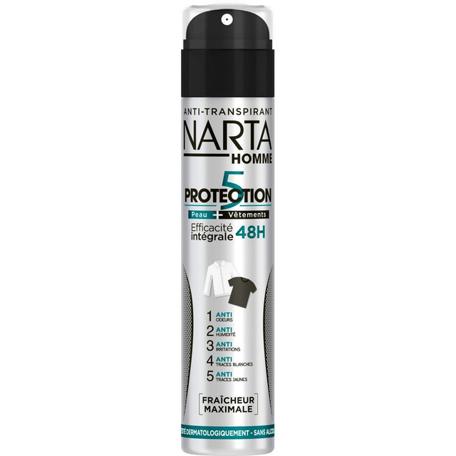 [3600551042077] NARTA DÉODORANT SPRAY 48H HOMME FRAÎCHEUR MAXIMALE 250ML