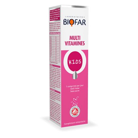 [3760049895254] BIOFAR KIDS MULTIVITAMINES 20 COMPRIMES