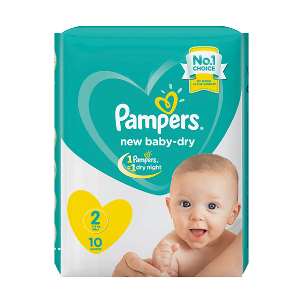 [4015400680482] PAMPERS BABY DRY TAILLE 2 10 UNITES