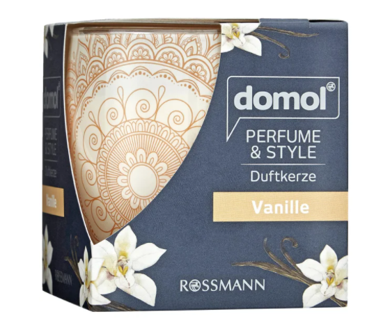 [4305615383439] DOMOL BOUGIE PARFUM VANILLE 150G