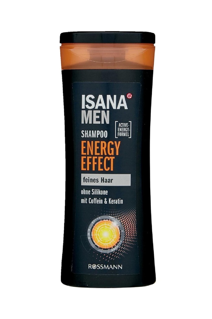 [4305615633428] ISANA MEN SHAMPOO ENERGY AVEC COFFEINE ET KÉRATINE, 300ML