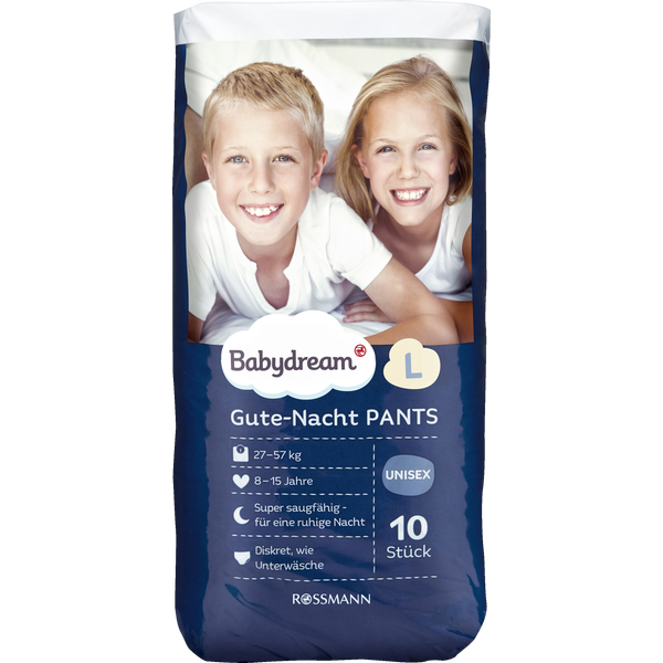 [4305615757322] BABYDREAM CULLOTE BONNE NUIT JUNIORS TAILLE L, 10PCS