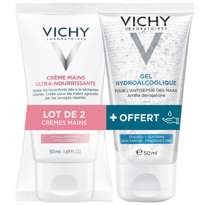 [6111041150051] VICHY CREME MAINS ULTRA NOURISSANTE 50ML ET GEL HYDROALCOOLIC