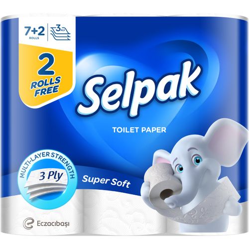 [6111266600034] SELPAK PAPIER TOILETTE SELPAK 3 PLIS X 7+2 