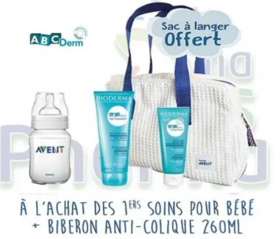 [6784200000001] AVENT SAC CREME DE CHANGE INTENSIF+MOUSSANT 200ML+BIBERON AC 260ML