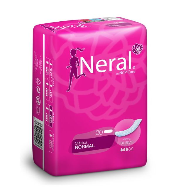 [8437022145013] NERAL SERVIETTE HYGIÉNIQUE CLASICA NORMAL 20 UNITÉS