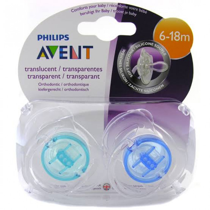 [8710103488989] AVENT SUCETTES TRANSPARENTES 6-18M