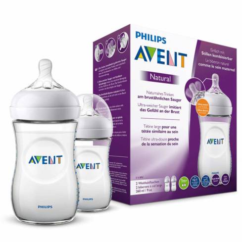 [8710103875925] AVENT BIBERON NATURAL 260ML PACK A 2