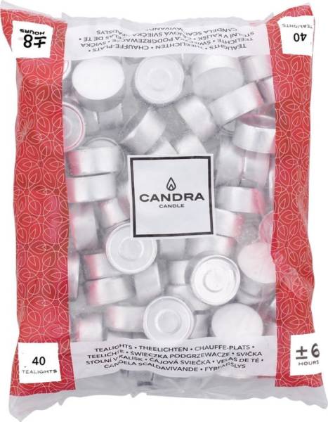 [8718964074815] CANDRA BOUGIE PLATS 40 PCS