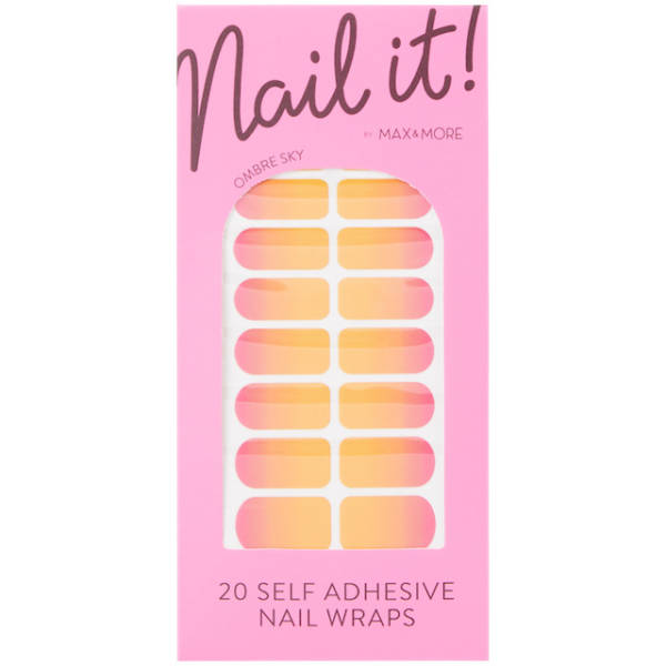 [8719827008039] MAX & MORE NAIL WRAPS OMBRE SKY 20 PCS