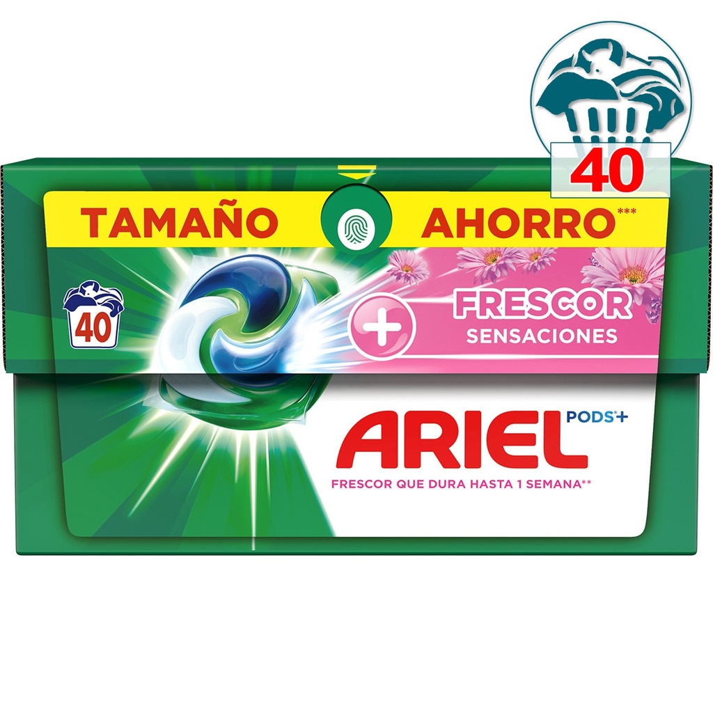 [8006540775660] ARIEL 3 EN 1 PODS + LESSIVE PASTILLE 40 PIECES 