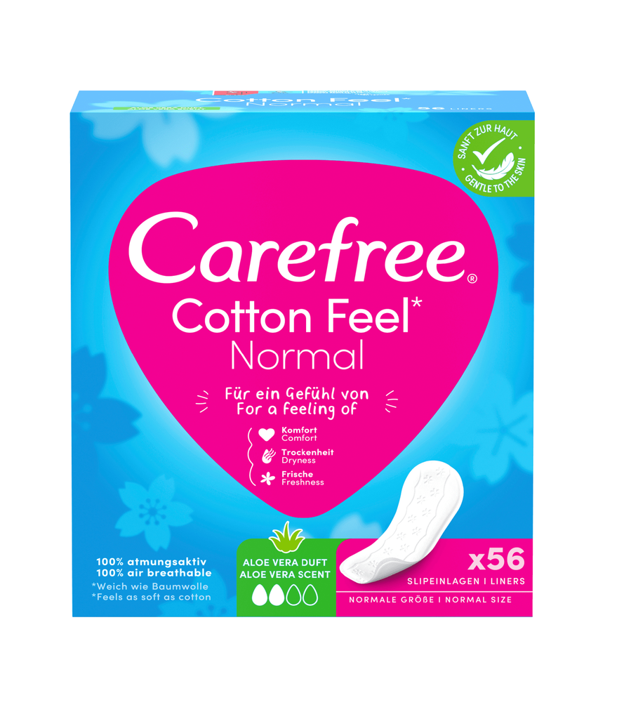 [3574661486307] CAREFREE COTTON FEEL NORMAL ALOE VERA - 56 PROTEGE SLIP