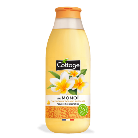[3141389952812] COTTAGE DOUCHE HUILE PRÉCIEUSE EXTRA NOURRISSANTE AU MONOI 560 ML