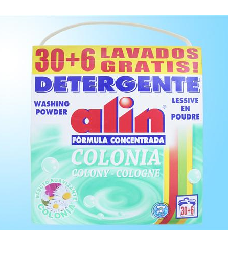 [8411897105020] ALIN COLONIA DÉTERGENT EN POUDRE POUR MACHINES À LAVER À LINGE 36 LAVAGE - 3.420 KG