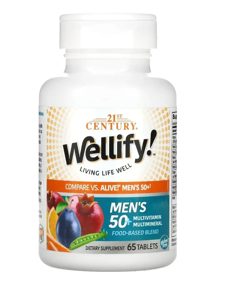 [740985224526] 21ST CENTURY WELLIFY MEN S 50+ MULTIVITAMINES 65 TABLETTES