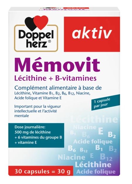 [4009932412703] DOPPEL HERZ MEMOVIT LECITINE +B-VITAMINES 30 CAPSULES